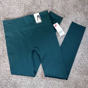 Women’s Green Argyle Print Leggings L